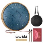 Metalinis liežuvėlinis būgnas 33 cm (15 natų, D mažoras, tamsiai mėlynas)