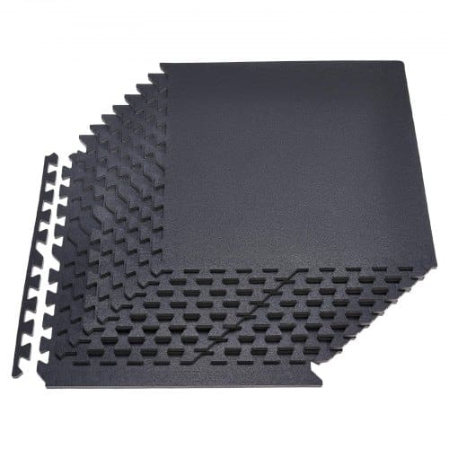 de2FHSXJDDHS056I0GQ6A001V02Fgoods_img-v12Fexercise-equipment-mats-m100-1.2.jpg Sportiniai apsauginiai kilimėliai 12 vnt. 61 x 61 cm, stori juodi sujungiami EVA putų kilimėliai treniruočių salei - Image 1