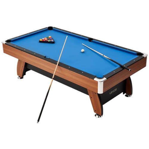 de2FHTTQZSMWLMDFK2ZO0001V02Fgoods_img-v12Fpool-table-m100-1.2.jpg Nešiojamas pulo stalas 244 cm (su pilnu priedų rinkiniu, medžio apdaila ir mėlynu audiniu) - Image 1