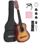 Vaikiška klasikinė medinė gitara pradedantiesiems 780 mm (Sunburst)