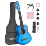 Medinė Klasikinė Gitara 780 mm Pradedančiųjų Rinkinys, Mėlyna