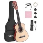 Vaikiška klasikinė medinė gitara pradedantiesiems 780 mm (Natūrali)