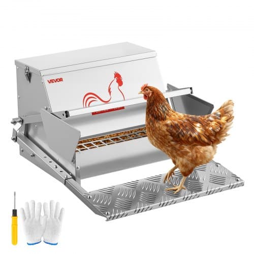 de2FJQWLQ25LBSZDSV4J6001V02Fgoods_img-v12Fchicken-feeder-m100-1.2.jpg Automatinė vištų lesykla – cinkuoto plieno mechaninė lesykla paukščiams su 11,34 kg talpa - Image 1