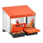 Automatinis vištų kiaušinių inkubatorius ar lizdas su 2 skyriais, cinkuotas plienas 535 x 525 x 475 mm