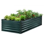 Pakelta sodo lysvė 203 x 102 x 46 cm, cinkuoto metalo daržas daržovėms ir gėlėms sode bei kieme