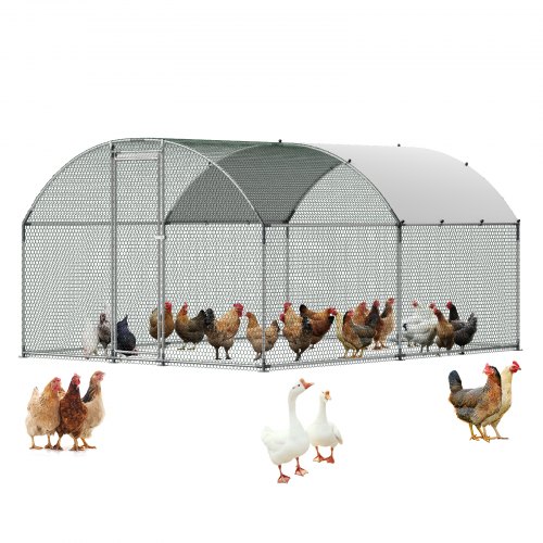 de2FJSJS342MYDDM7KSG9001V02Fgoods_img-v12Fmetal-chicken-coop-m100-1.2.jpg Metalinis vištų voljeras – didelis lauko aptvaras paukščiams su stogeliu 3 x 4 m - Image 1