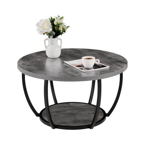 de2FJSKFZKFSSNTMG7VBA001V02Fgoods_img-v12Fcoffee-table-m100-1.2.jpg Modernus apvalus kavos staliukas su lentyna ir metaliniu rėmu 80,5 x 80,5 x 44 cm - Image 1