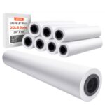 Plotterio popieriaus rulonai 60,9 cm x 45,7 m 80 gsm CAD brėžiniams 8 vnt.