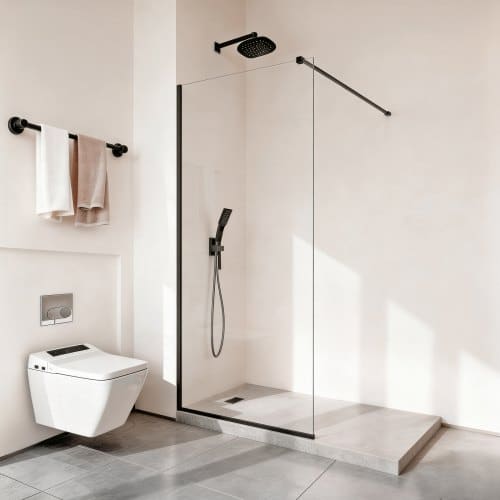 de2FKFSBWK34W74HKGPFB001V02Fgoods_img-v12Fshower-door-m100-1.2.jpg Stacionari dušo sienelė 86,4 x 187 cm su nano danga ir rėmu - Image 1