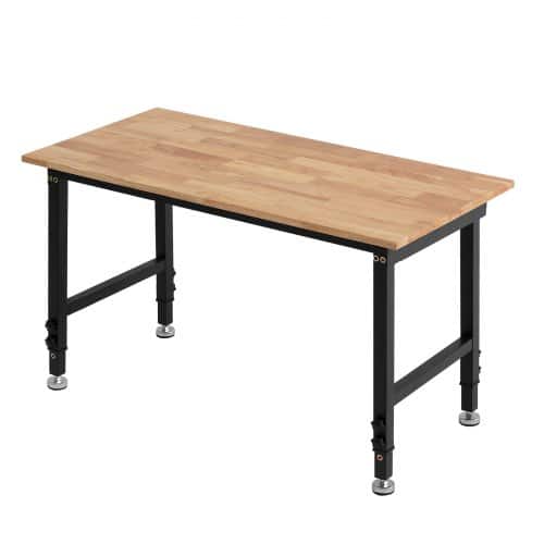 de2FLDSGZTCGKBDLAWJ7L001V02Fgoods_img-v12Fwork-bench-m100-1.2.jpg Reguliuojamo aukščio darbastalis 122 x 60 cm su ąžuoliniu stalviršiu - Image 1