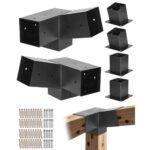 Pergolių tvirtinimo detalių rinkinys 92 x 92 mm medinėms sijoms su kampiniais laikikliais ir stulpų atramomis