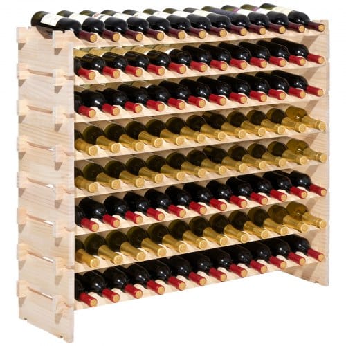 de2FLSJJYMSSM96PD5BV1001V02Fgoods_img-v12Fwine-rack-m100-1.2.jpg Medinis vyno butelių stovas 96 buteliams 1130x290x962 mm - Image 1