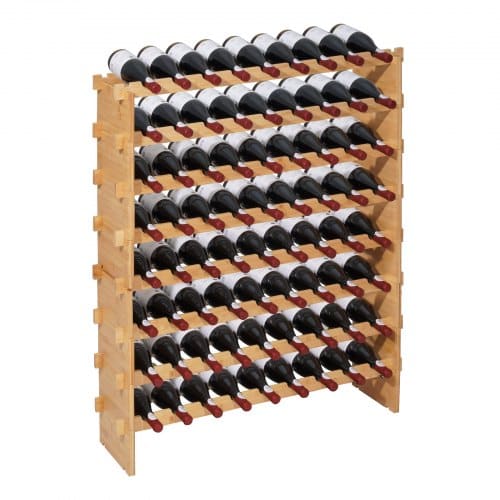 de2FLSJJYMSZZ72P9BE29001V02Fgoods_img-v22Fwine-rack-m100-1.2.jpg Vyno stovas 72 buteliams medinis pastatomas 8 aukštų 95,6 x 25 x 119 cm - Image 1