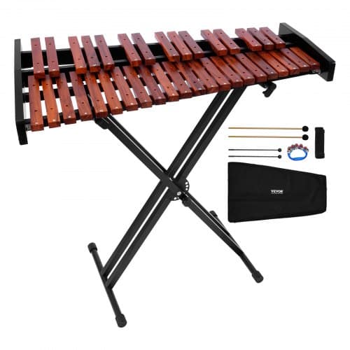 de2FMTMQ37YFZSYZU86MZ001V02Fgoods_img-v22Fglockenspiel-xylophone-m100-1.2.jpg Medinis 37 natų ksilofonas-glokenspilis su reguliuojamu stovu ir priedais - Image 1