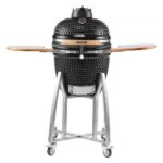Keraminė Kamado kepsninė rūkykla 45 cm su ratukais ir termometru 10–400 °C