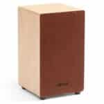 Didelis medinis cajon būgnas – perkusinis instrumentas su būgno sraigėmis ir sėdimąja pagalvėle 305 x 305 x 508 mm