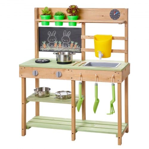 de2FNCFJDK30INCHGPZX8001V02Fgoods_img-v12Fmud-kitchen-m100-1.2.jpg Vaikiškas medinis lauko virtuvėlė-stalelis su kriaukle ir priedais - Image 1
