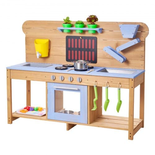 de2FNCFJDK45INCHNEFDE001V02Fgoods_img-v12Fmud-kitchen-m100-1.2.jpg Vaikiška medinė lauko virtuvėlė žaidimams su priedais 1220 x 400 x 935 mm - Image 1