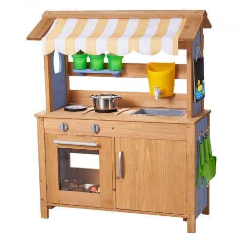 de2FNCFTPK315INCXMVGF001V02Fgoods_img-v12Fmud-kitchen-m100-1.2.jpg Vaikiška lauko virtuvėlė su stogeliu orkaitėmis ir indais medinė 79,5 x 33,9 x 100 cm - Image 1