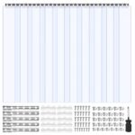 Skaidri PVC juostinė užuolaida 2,4 m x 1,5 m (2 mm storio, 10 vnt.)