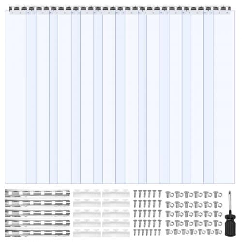 de2FPZPVCML6096IVG8R6001V02Fgoods_img-v22Fstrip-curtain-m100-1.2.jpg Skaidri PVC juostinė užuolaida 2,4 m x 1,5 m (2 mm storio, 10 vnt.) - Image 1