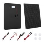 30W 12V saulės baterijos įkroviklis ir palaikymo elementas 460 x 395 x 25 mm su monokristaliniais elementais ir IP67 atsparumu vandeniui