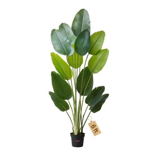 de2FRZRDZWTTNZL6CG3Q9001V02Fgoods_img-v32Fartificial-tropical-plants-m100-1.2.jpg Dirbtinė Rojaus paukščio palmė (Bird of Paradise) su baltu vazonu, 1829 mm (6 pėdos) - Image 1