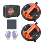 Vakuuminiai siurbtukai stiklui 203 mm, 180 kg, 2 vnt. su dėklu