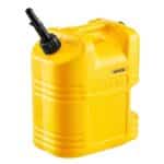 Nešiojamas degalų bakas 19 l (5 gal) su piltuvu, geltonas