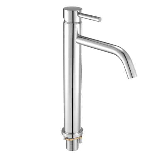 de2FSLSSLTDGYZWT1RSYR001V02Fgoods_img-v22Fsingle-handle-sink-faucet-m100-1.2.jpg Vienos svirties praustuvo ir virtuvės maišytuvas 355 x 200 x 53 mm iš chromuoto nerūdijančio plieno su paspaudžiamuoju sifono kamščiu - Image 1