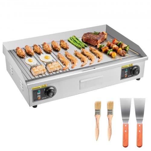 de2FSYKDBLBPK10MNYBT9002V22Fgoods_img-v62Felectric-griddle-m100-1.2.jpg Komercinė elektrinė kepimo plokštuma lygia ir rifliuota danga 4400W 72,5x40 cm - Image 1