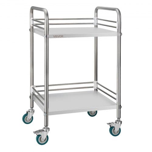 de2FSYSTCFPSS4LB1HGXA001V02Fgoods_img-v22Flab-cart-m100-1.2.jpg Nerūdijančio plieno vežimėlis, dviejų pakopų riedantis vežimėlis laboratorijai ir virtuvei - Image 1