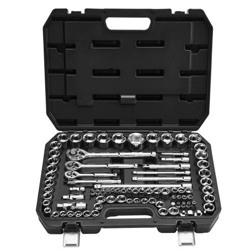 de2FTTJLBSZJTTJLSK9E6001V02Fgoods_img-v22Fsocket-set-m100-1.2.jpg 86 dalių įrankių ir galvučių rinkinys (1/4", 3/8" ir 1/2" jungtys, SAE ir metriniai dydžiai) - Image 1