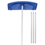 Reguliuojamas stogo sniego valytuvas su ratukais ir 60 cm plastikliniu ašmeniu (1,18–5,55 m)