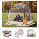 Skaidrus pop-up sportinis palapinės kupolas 183 x 183 x 195 cm (skirtas 2–4 asmenims)