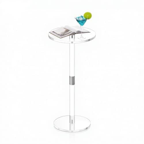 de2FYKLZBZCZKYXYG8GBG001V02Fgoods_img-v22Facrylic-table-m100-1.2.jpg Skaidrus akrilinis gėrimų staliukas, apvalus (25.4 x 25.4 x 54 cm) - Image 1