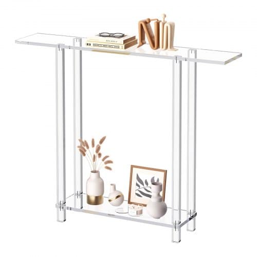 de2FYKLZXGZCZKJX7IM2C001V02Fgoods_img-v22Facrylic-table-m100-1.2.jpg Skaidrus akrilinis konsolės staliukas, 2 pakopų (100 x 19.3 x 80 cm) - Image 1