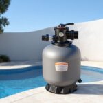 Smėlio filtras baseinui – 46 cm baseino smėlio filtravimo sistema su 7 krypčių vožtuvu, 151 l/min