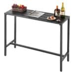 Lauko baro stalas 120 x 37,5 cm, 120 x 37,5 x 98 cm
