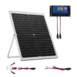 30W 12V saulės baterijos įkroviklis ir palaikymo elementas 478 x 418 x 20 mm su išoriniu MPPT valdikliu ir grūdintu stiklu