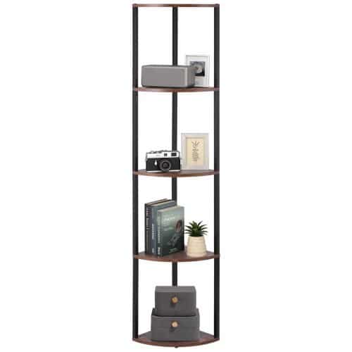 de2FZLSZJSNJTMK655TLO001V92Fgoods_img-v32Fcorner-shelf-m100-1.2.jpg 5 pakopų kampinė lentyna su LED apšvietimu – 162,5 cm aukščio siauras pastatomas stovas-vitrina gyvenamajam kambariui - Image 1
