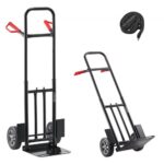 Tvirtas rankinis vežimėlis-platforma 272 kg, teleskopinė rankena