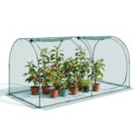 Augalų apsaugos narvas – 250 x 120 x 120 cm daržovių lysvės priedanga su užtrauktuku