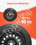 16 colių ratlankių gaubtai (hubcaps) 4 vnt. blizgiai juodi - Image 2