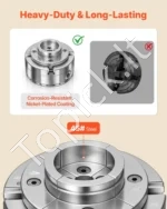 4 colių medžio tekintyklos griebtuvas su 4 žandikauliais ir 1x8 TPI adapteriu, rinkinys - Image 4