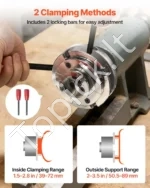 4 colių medžio tekintyklos griebtuvas su 4 žandikauniais ir sriegio adapteriu - Image 3