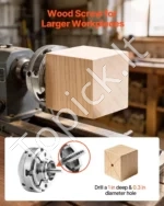 4 colių medžio tekintyklos griebtuvas su 4 žandikauniais ir sriegio adapteriu - Image 5