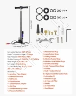 Aukšto slėgio rankinė PCP pompa 310 bar su filtru ir manometru - Image 7