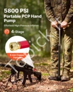 Aukšto slėgio rankinė PCP pompa 4 pakopų, iki 400 bar (5800 PSI) - Image 2