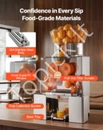Automatinė citrusinių vaisių sulčiaspaudė su krepšeliu 120 W, 20 vnt./min. kavinėms ir prekybos centrams - Image 5